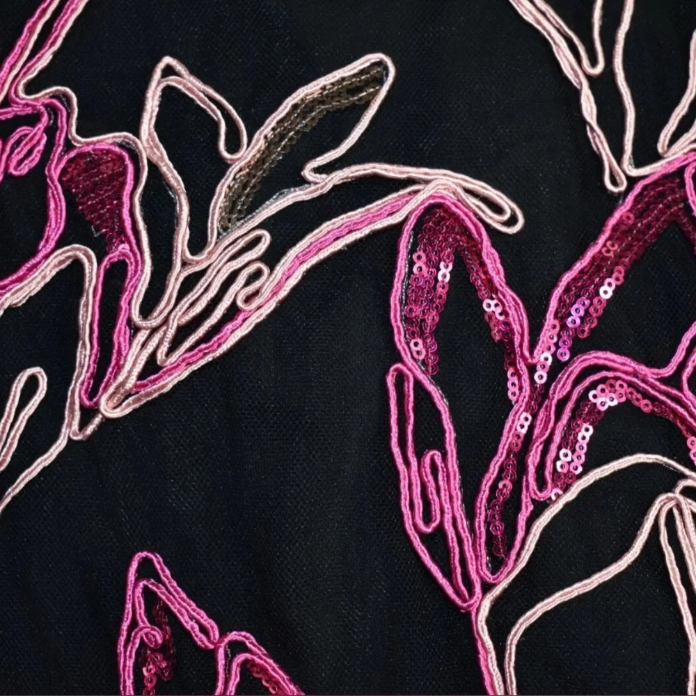 MARCHESA NOTTE***Elegant Floral Long Sleeve Maxi Dress Gown***US 6 $1295 - Picture 11 of 14